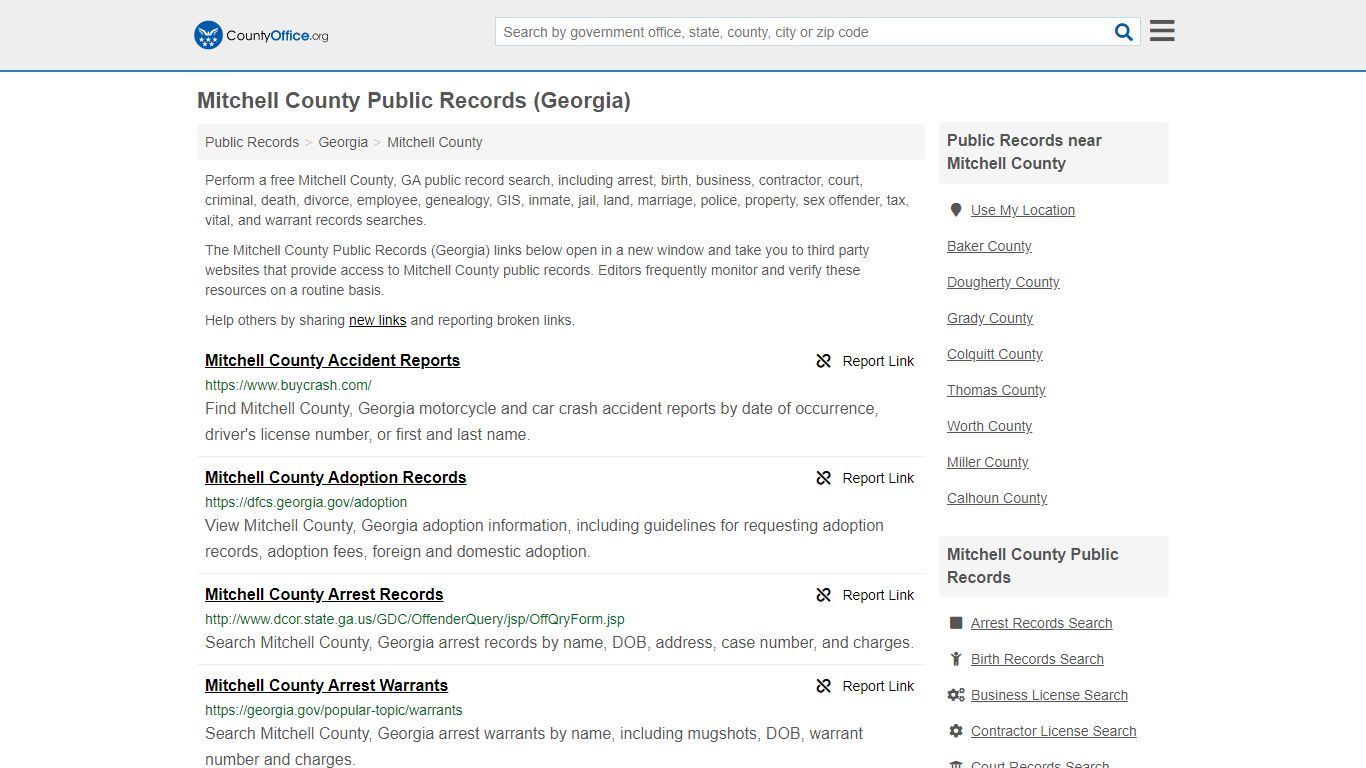 Public Records - Mitchell County, GA (Business, Criminal ...